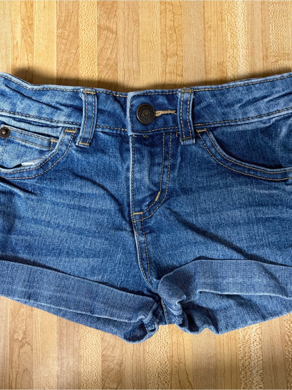 Cherokee Dark Blue Rolled Hem Denim Shorts